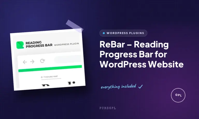 rebar reading progress bar for wordpress website