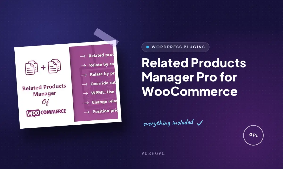 Related Products Manager Pro for WooCommerce