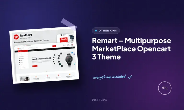 remart multipurpose marketplace opencart 3 theme