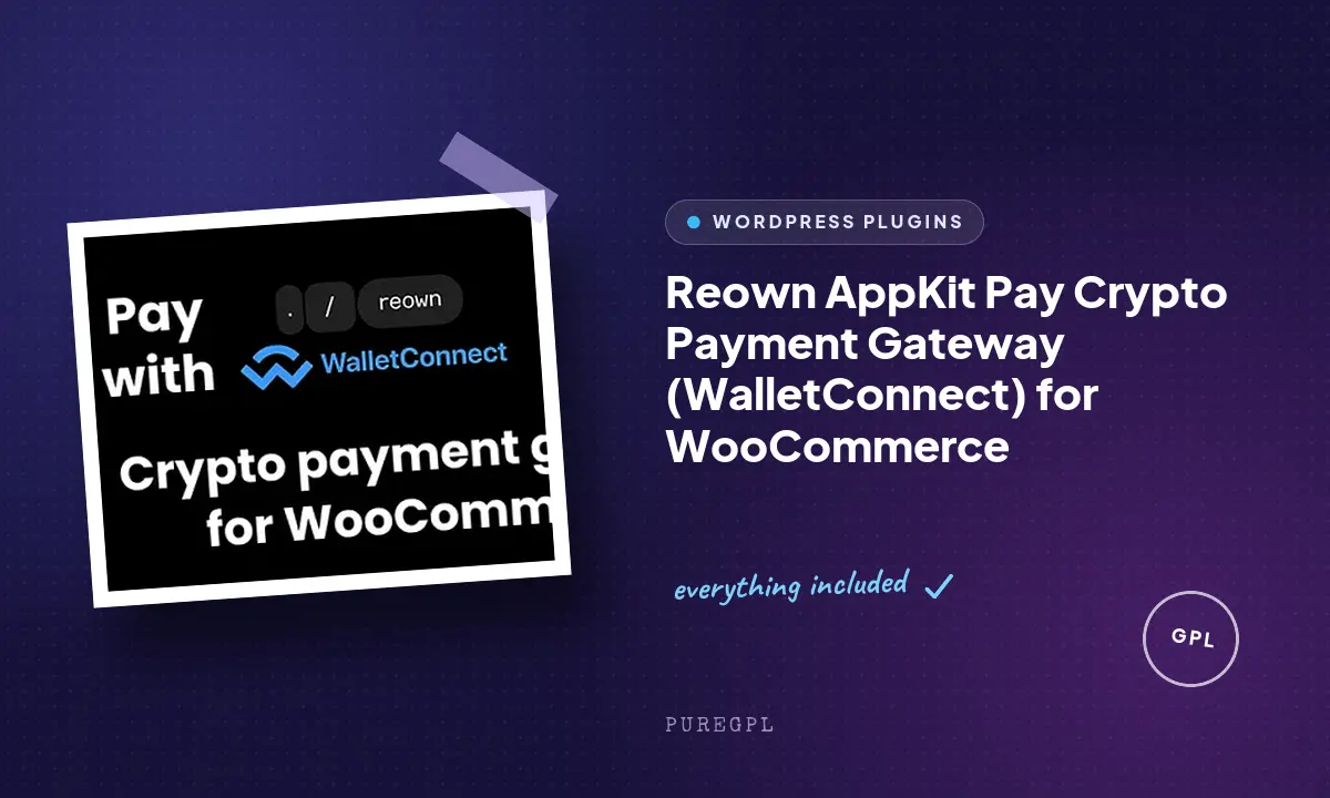 Reown AppKit Pay Crypto Payment Gateway (WalletConnect) for WooCommerce
