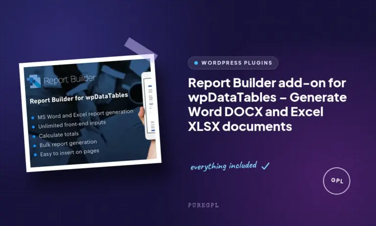 report builder add on for wpdatatables generate word docx and excel xlsx documents