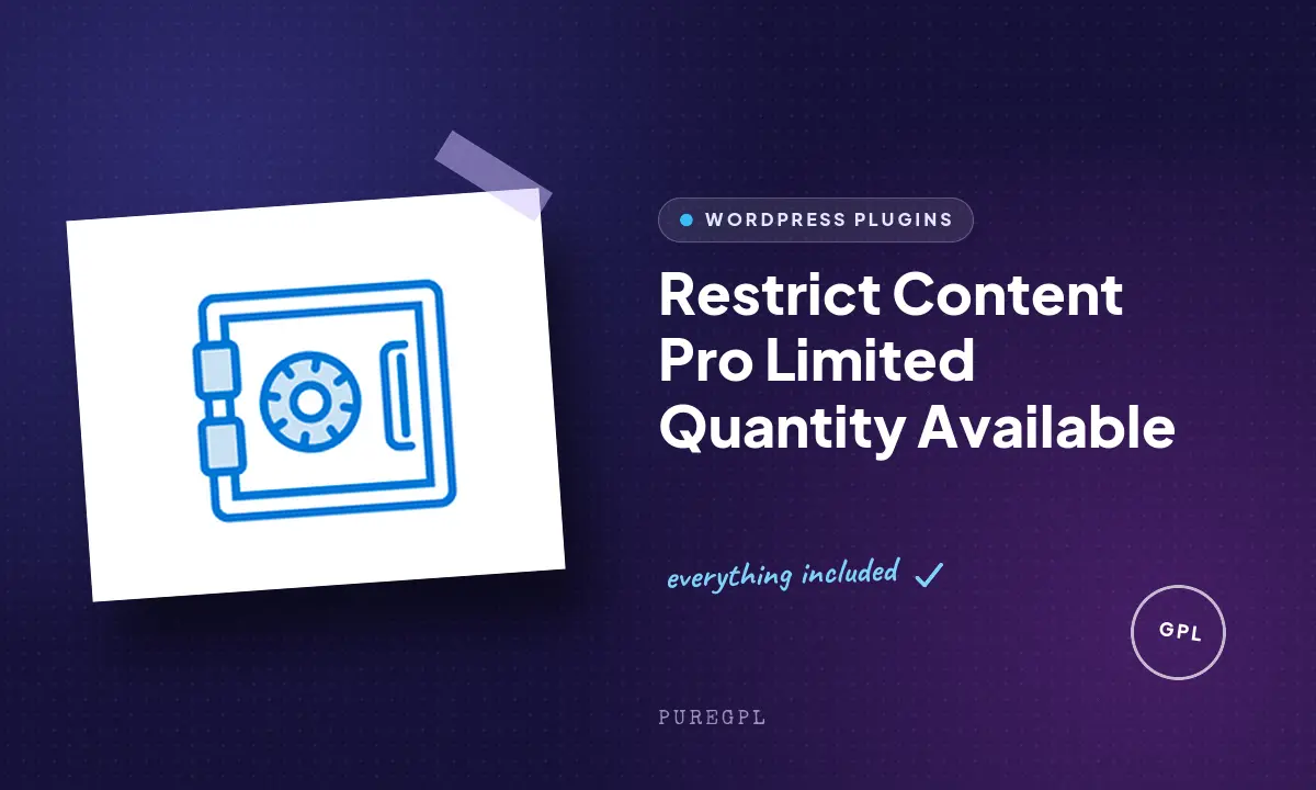 Restrict content pro | Limited Quantity Available