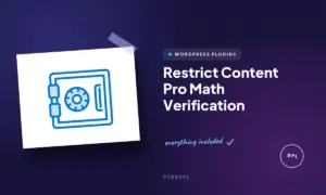restrict content pro math verification