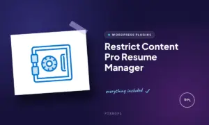 restrict content pro resume manager