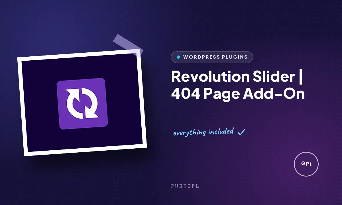 Slider Revolution – 404 Page Add-On