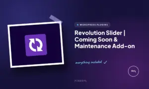 revolution slider coming soon maintenance add on