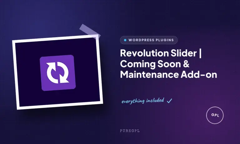 revolution slider coming soon maintenance add on