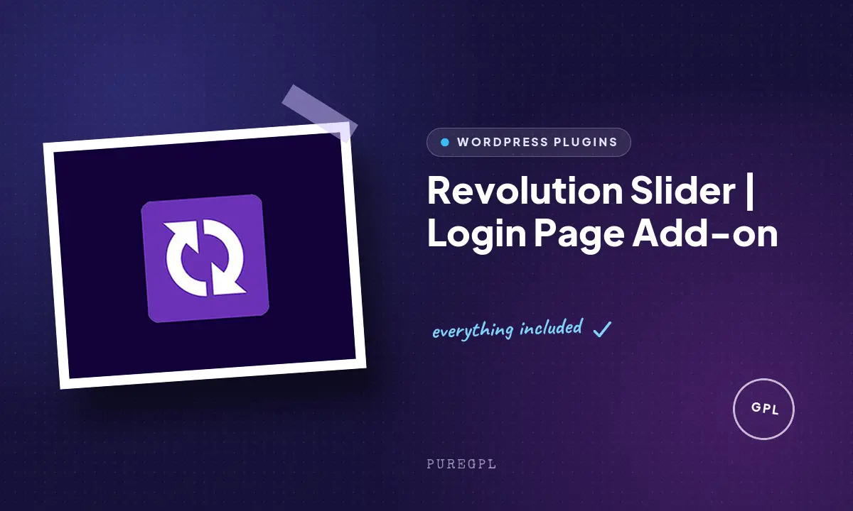Slider Revolution | Login Page Add-on