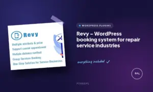 revy wordpress booking system for repair service industries
