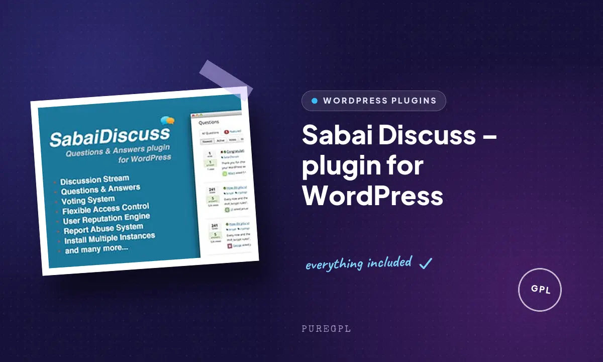 Sabai Discuss Plugin for WordPress