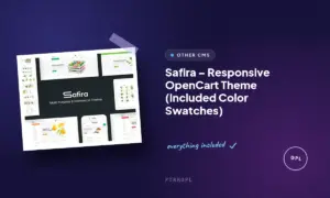 safira responsive opencart theme included color swatches