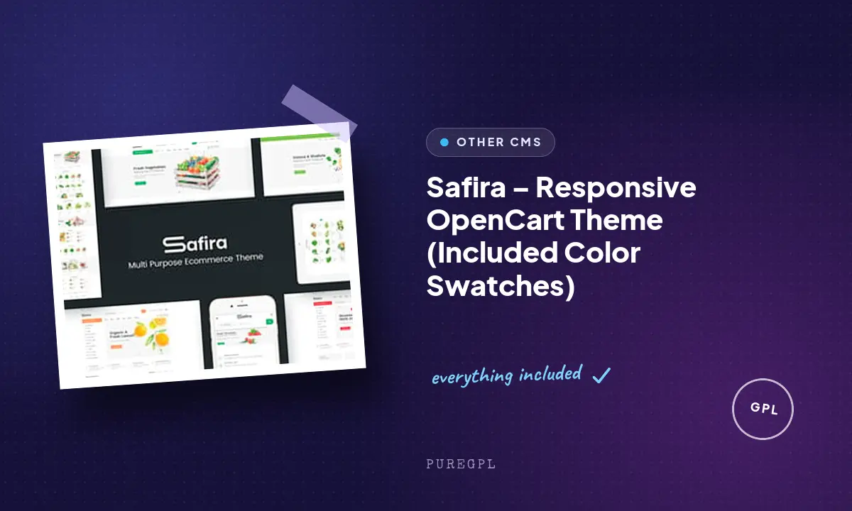 Safira – Responsive OpenCart Theme (Included Color Swatches)