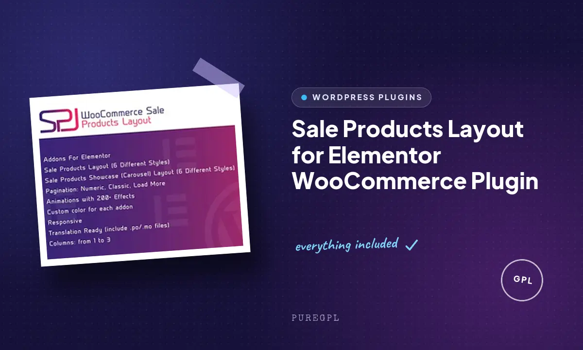 Sale Products Layout for Elementor WooCommerce Plugin