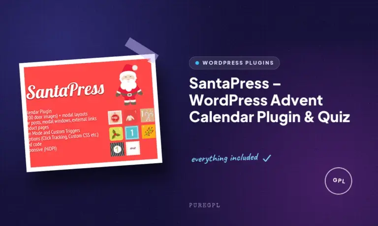 santapress wordpress advent calendar plugin quiz