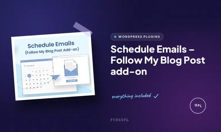 schedule emails follow my blog post add on