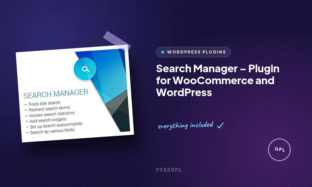 Search Manager | Plugin for WooCommerce and WordPress