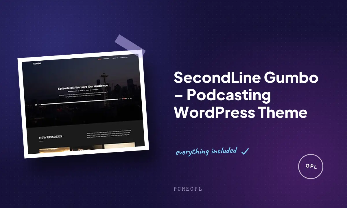 SecondLine Gumbo – Podcasting WordPress Theme
