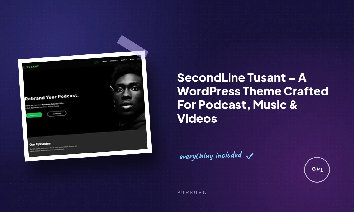 Tusant – A WordPress Theme Crafted For Podcast, Music & Videos