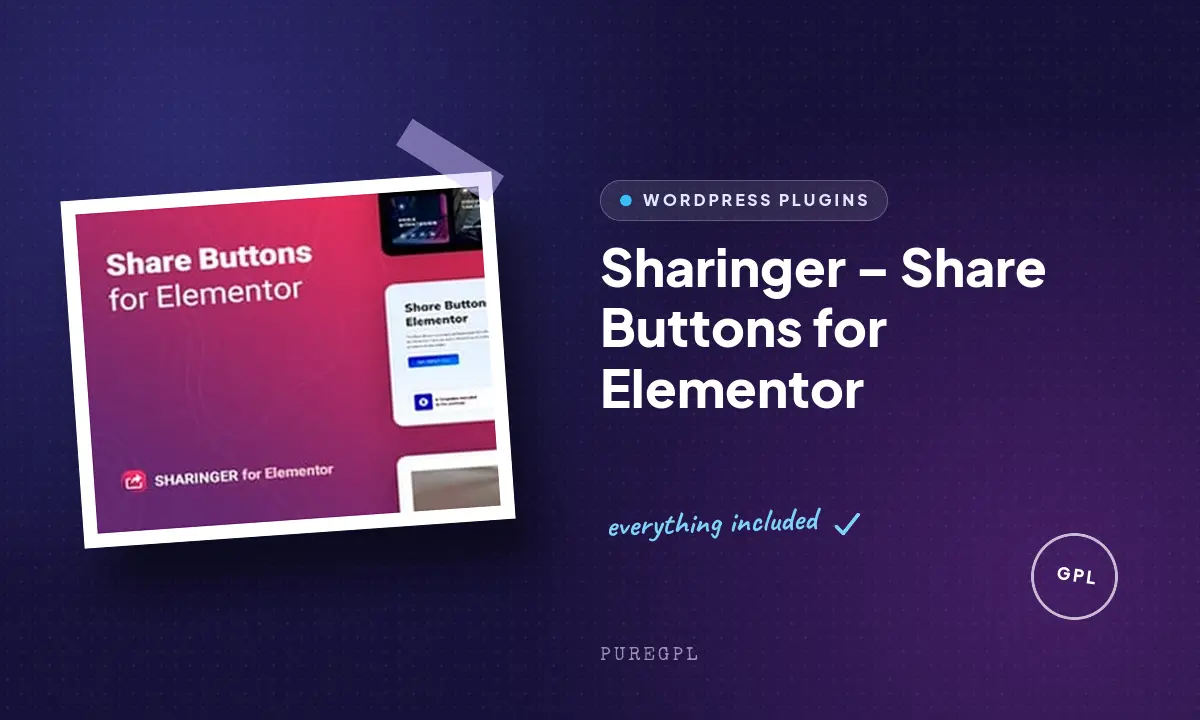 Sharinger – Share Buttons for Elementor