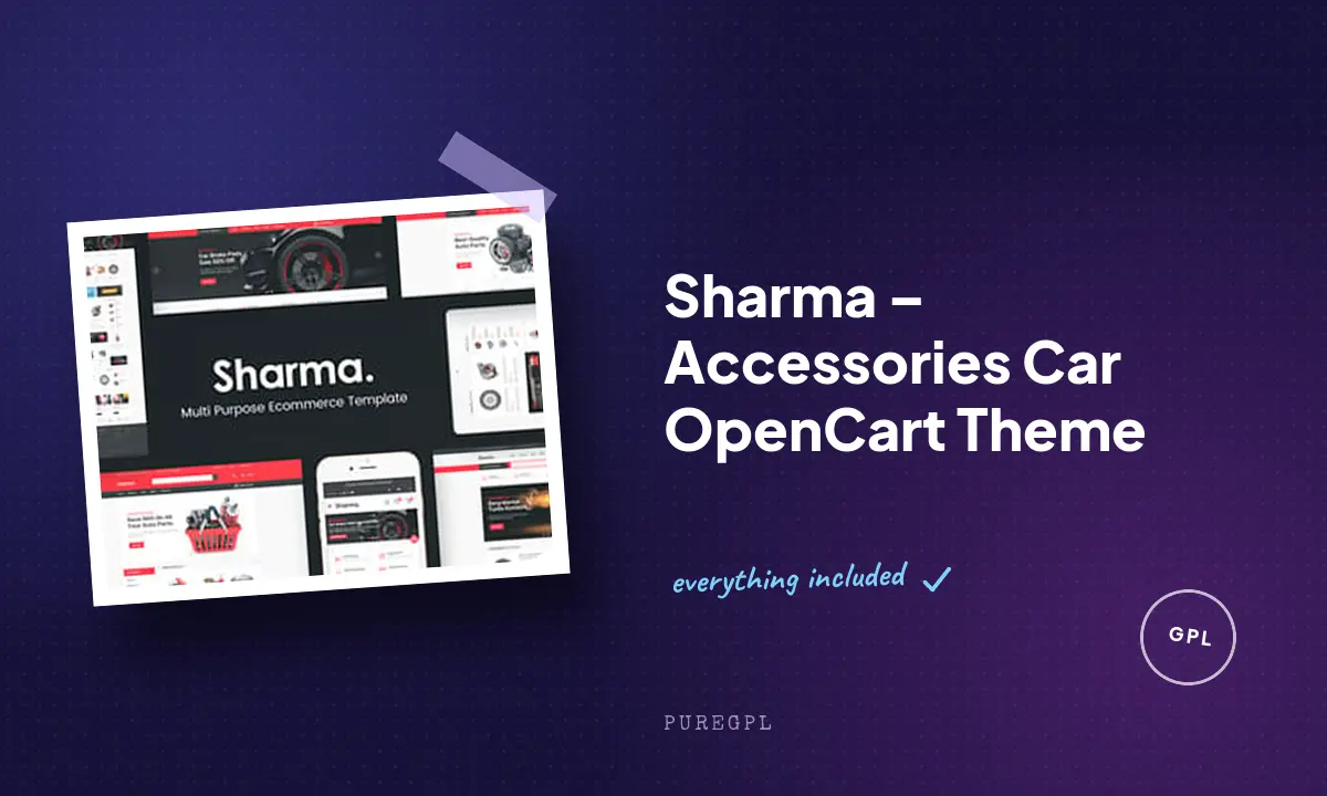 Sharma – Accessories Car OpenCart Theme