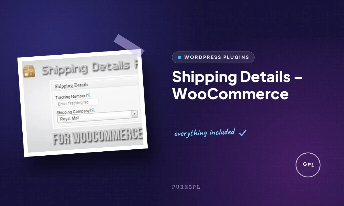 Shipping Details – WooCommerce