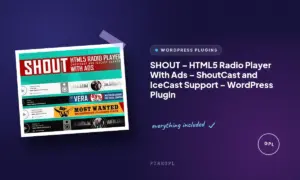 shout html5 radio player with ads shoutcast and icecast support wordpress plugin