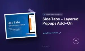 side tabs layered popups add on
