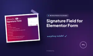signature field for elementor form