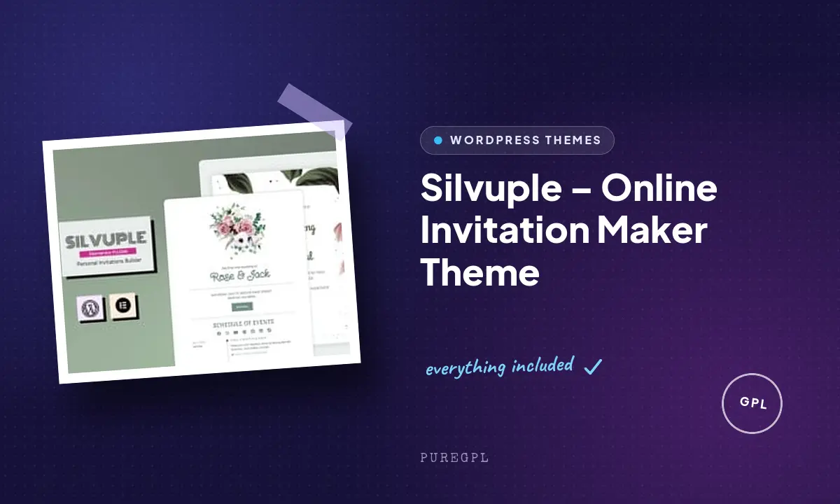 Silvuple – Online Invitation Maker Theme