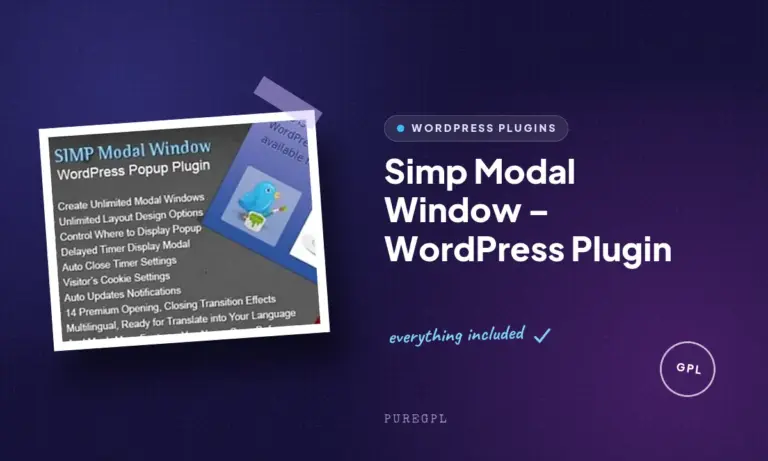 simp modal window wordpress plugin