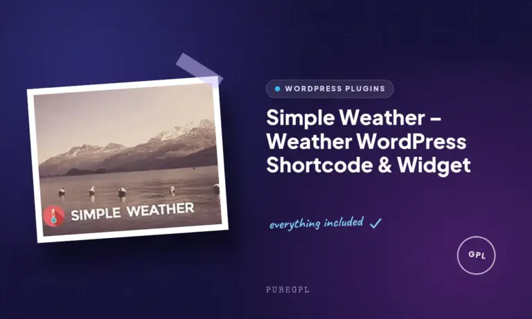 simple weather weather wordpress shortcode widget