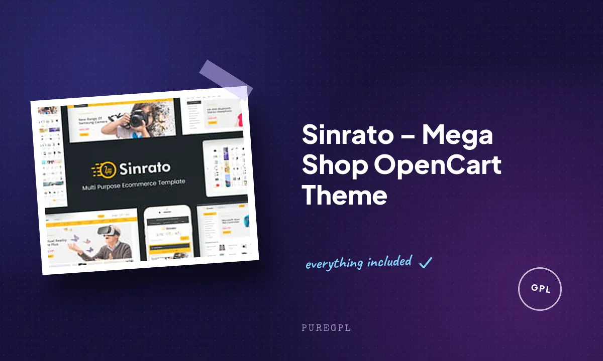 Sinrato – Mega Shop OpenCart Theme
