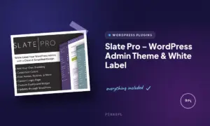 slate pro wordpress admin theme white label