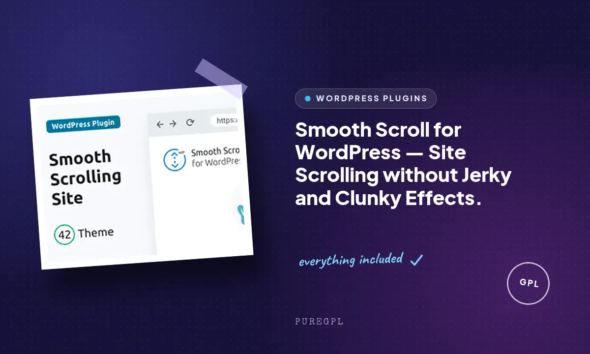 Smooth Scroll for WordPress — Site Scrolling without Jerky and Clunky Effects.