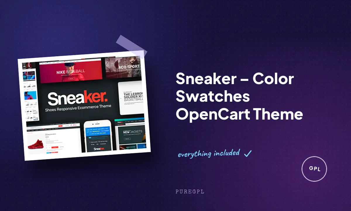 Sneaker – Color Swatches OpenCart Theme