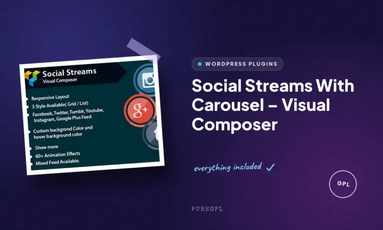 social streams with carousel visual composer