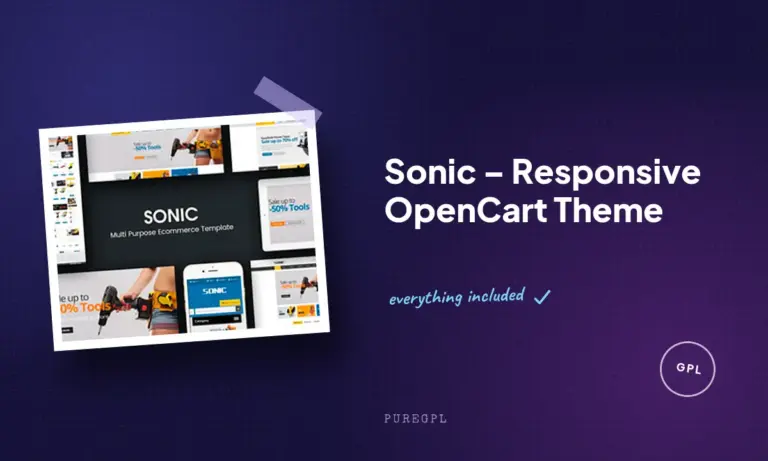 sonic responsive opencart theme