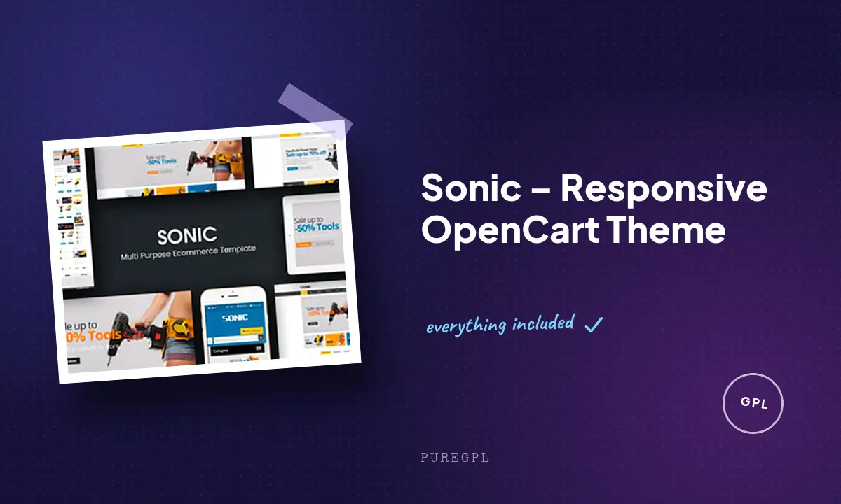 Sonic – Responsive OpenCart Theme