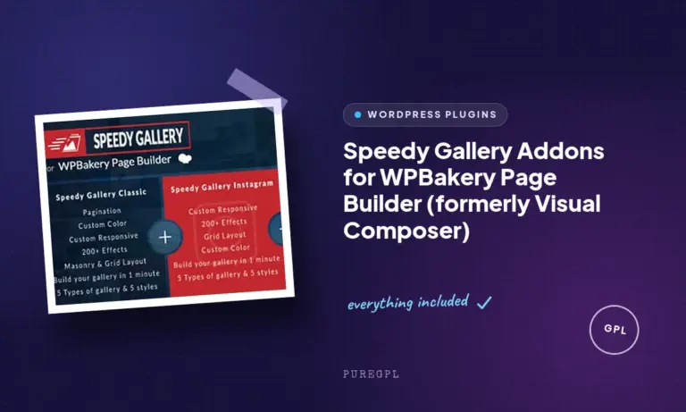 speedy gallery addons for wpbakery page builder formerly visual composer