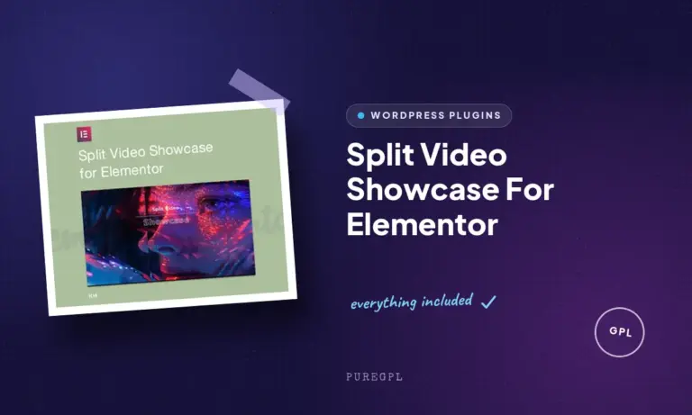 split video showcase for elementor