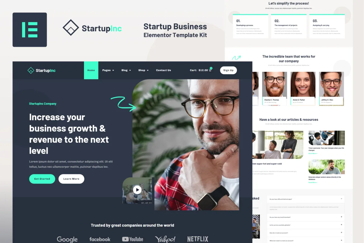 StartupInc – Startup Business Elementor Pro Template Kit