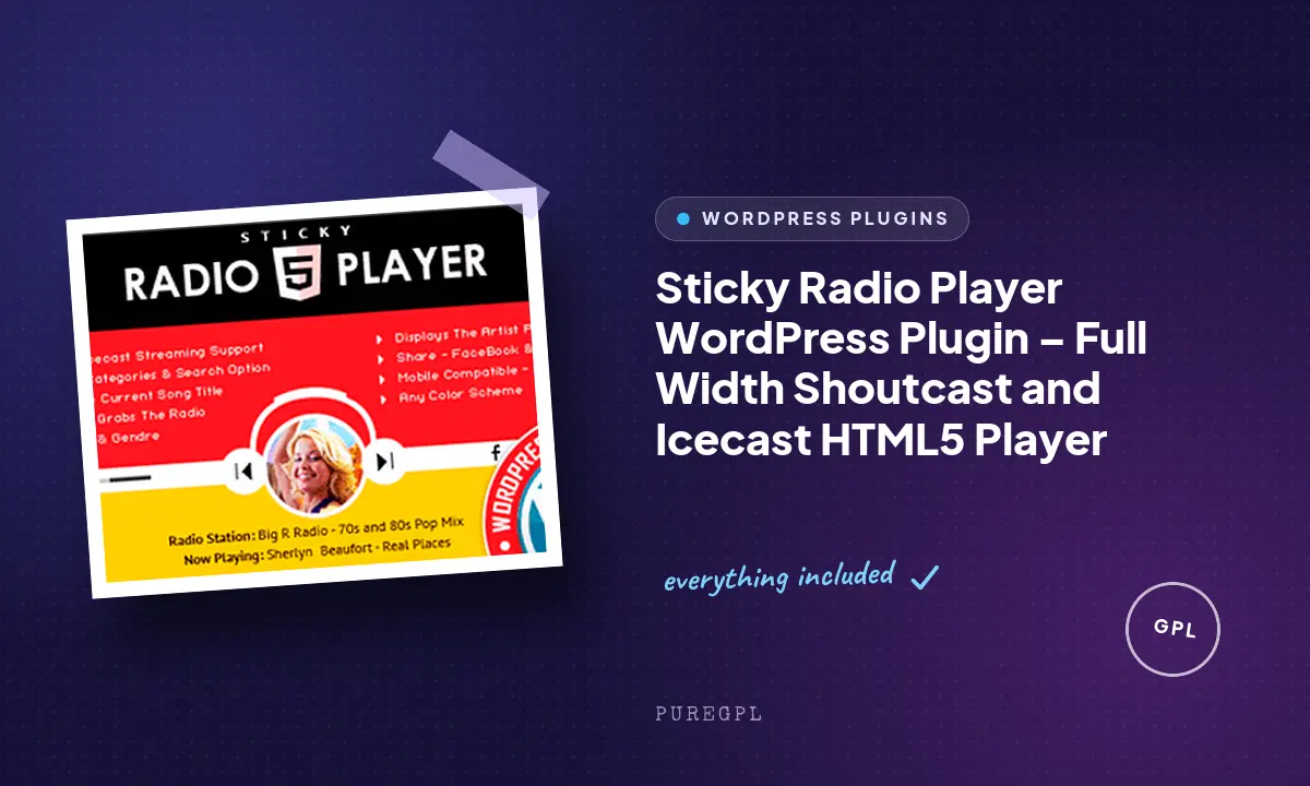 Sticky Radio Player WordPress Plugin – Full Width Shoutcast and Icecast HTML5 Player