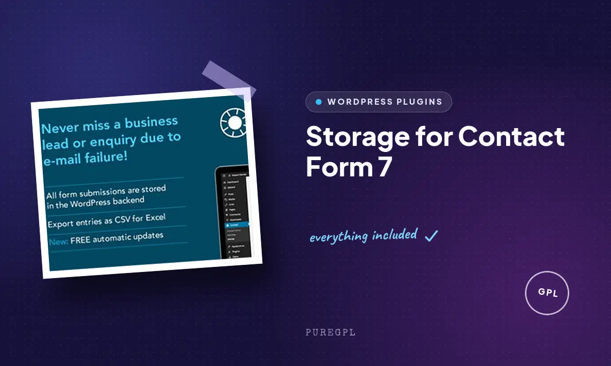 Storage for Contact Form CF7
