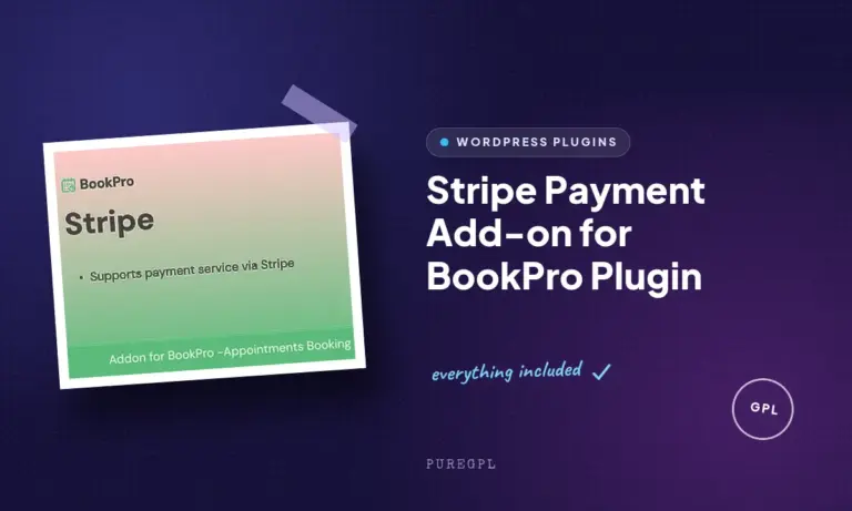 stripe payment add on for bookpro plugin