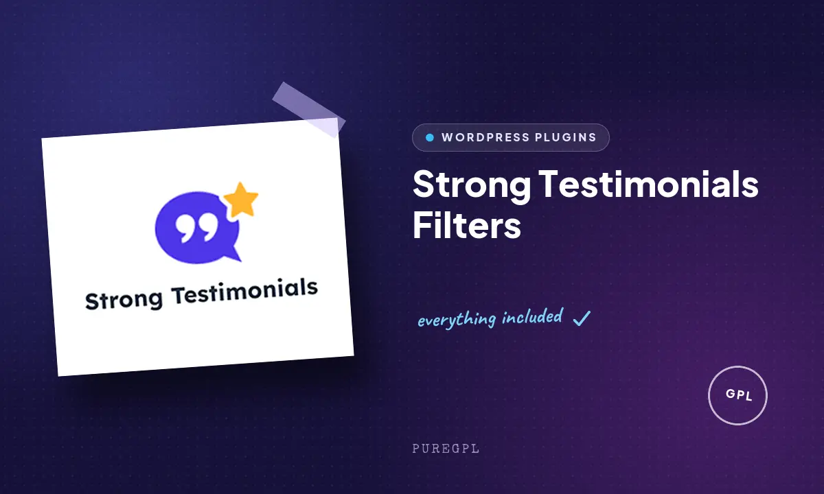 Strong testimonials | Filters
