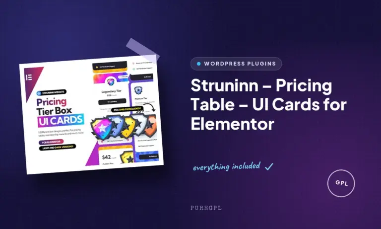 struninn pricing table ui cards for elementor