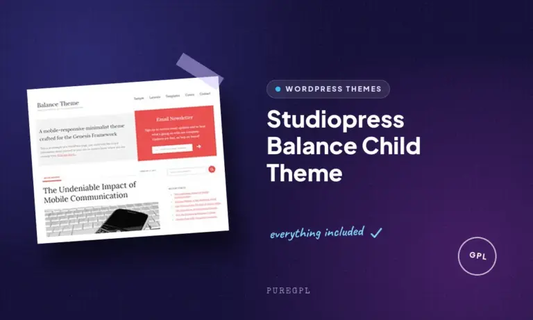 studiopress balance child theme