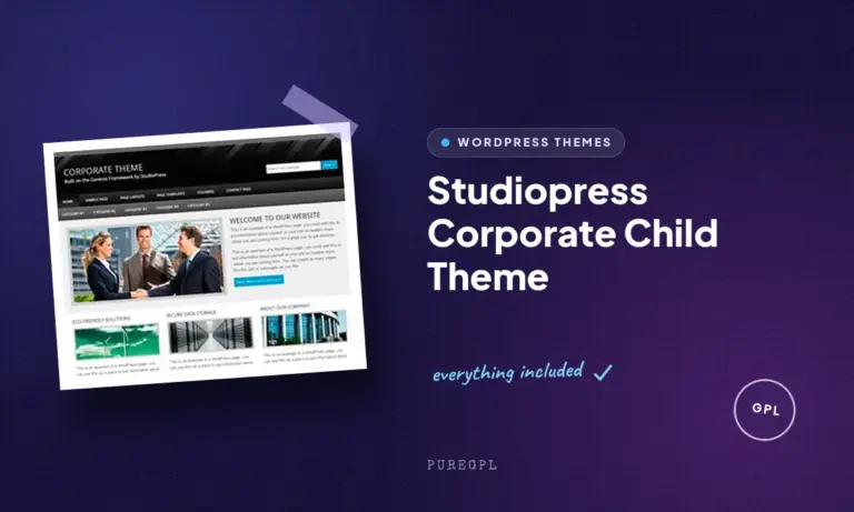studiopress corporate child theme