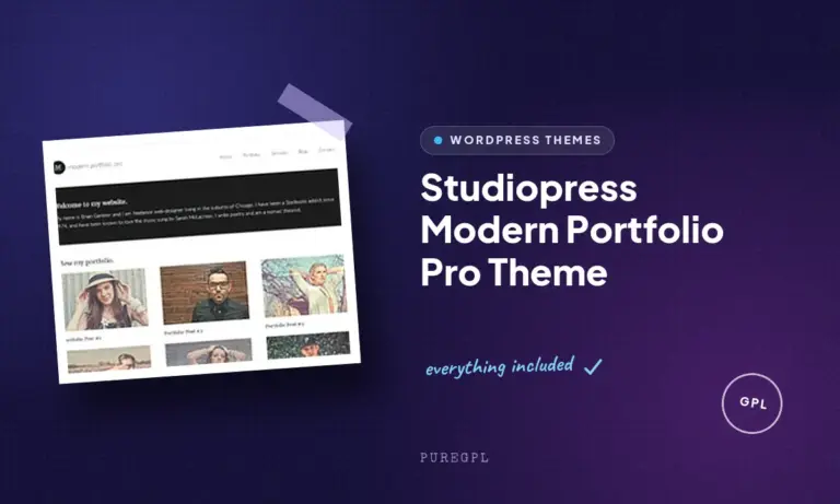 studiopress modern portfolio pro theme
