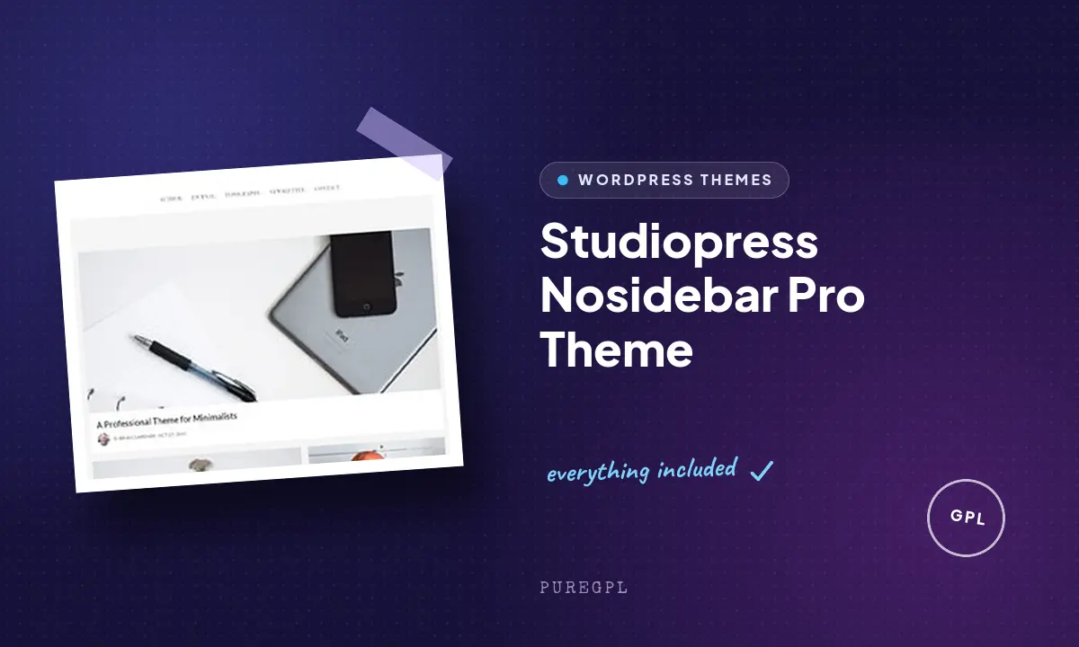 Studiopress | Nosidebar